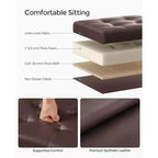 SONGMICS Pouf de rangement pliable Repose-pieds Repose-jambes Charge maximale 130 kg pour Salon Chambre