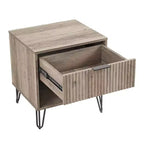Ensemble commode 3 tiroirs et table de chevet 1 tiroir moderne Manhattan Comfort Dumbo 2 pièces