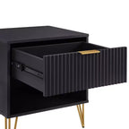 Ensemble commode 3 tiroirs et table de chevet 1 tiroir moderne Manhattan Comfort Dumbo 2 pièces