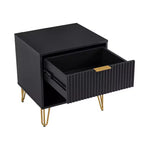 Ensemble commode 3 tiroirs et table de chevet 1 tiroir moderne Manhattan Comfort Dumbo 2 pièces