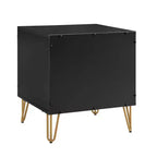 Ensemble commode 3 tiroirs et table de chevet 1 tiroir moderne Manhattan Comfort Dumbo 2 pièces
