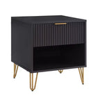 Ensemble commode 3 tiroirs et table de chevet 1 tiroir moderne Manhattan Comfort Dumbo 2 pièces