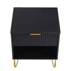 Ensemble commode 3 tiroirs et table de chevet 1 tiroir moderne Manhattan Comfort Dumbo 2 pièces