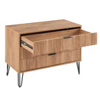 Ensemble commode 3 tiroirs et table de chevet 1 tiroir moderne Manhattan Comfort Dumbo 2 pièces