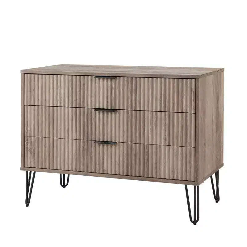 Ensemble commode 3 tiroirs et table de chevet 1 tiroir moderne Manhattan Comfort Dumbo 2 pièces