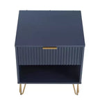 Ensemble commode 3 tiroirs et table de chevet 1 tiroir moderne Manhattan Comfort Dumbo 2 pièces