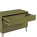 Ensemble commode 3 tiroirs et table de chevet 1 tiroir moderne Manhattan Comfort Dumbo 2 pièces