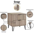Ensemble commode 5 tiroirs, commode 3 tiroirs et table de chevet Manhattan Comfort Dumbo 3 pièces