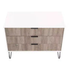 Ensemble commode 5 tiroirs, commode 3 tiroirs et table de chevet Manhattan Comfort Dumbo 3 pièces