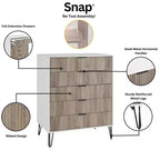 Ensemble commode 5 tiroirs, commode 3 tiroirs et table de chevet Manhattan Comfort Dumbo 3 pièces