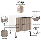 Ensemble commode 5 tiroirs, commode 3 tiroirs et table de chevet Manhattan Comfort Dumbo 3 pièces