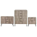 Ensemble commode 5 tiroirs, commode 3 tiroirs et table de chevet Manhattan Comfort Dumbo 3 pièces