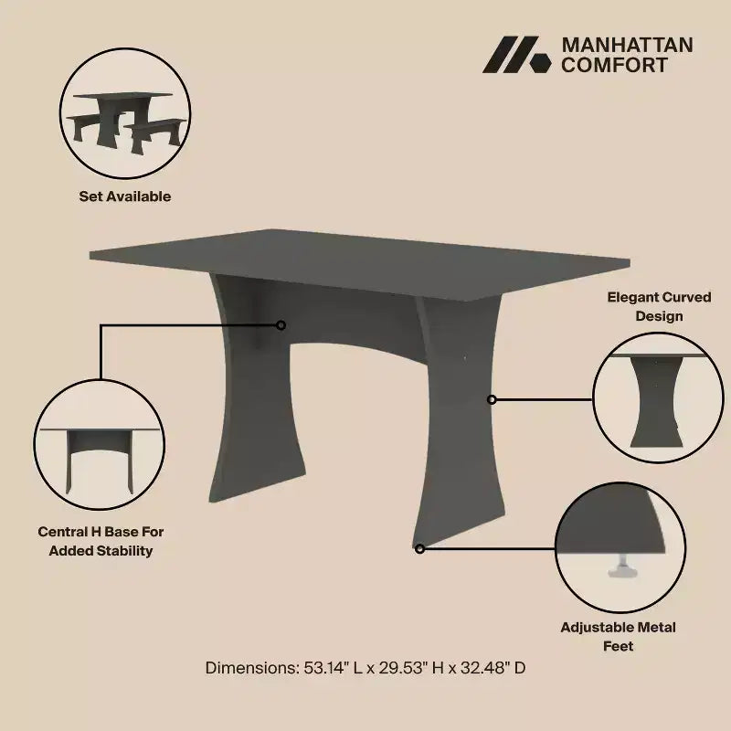 Table de salle à manger Manhattan Comfort Coney de 53,14 po