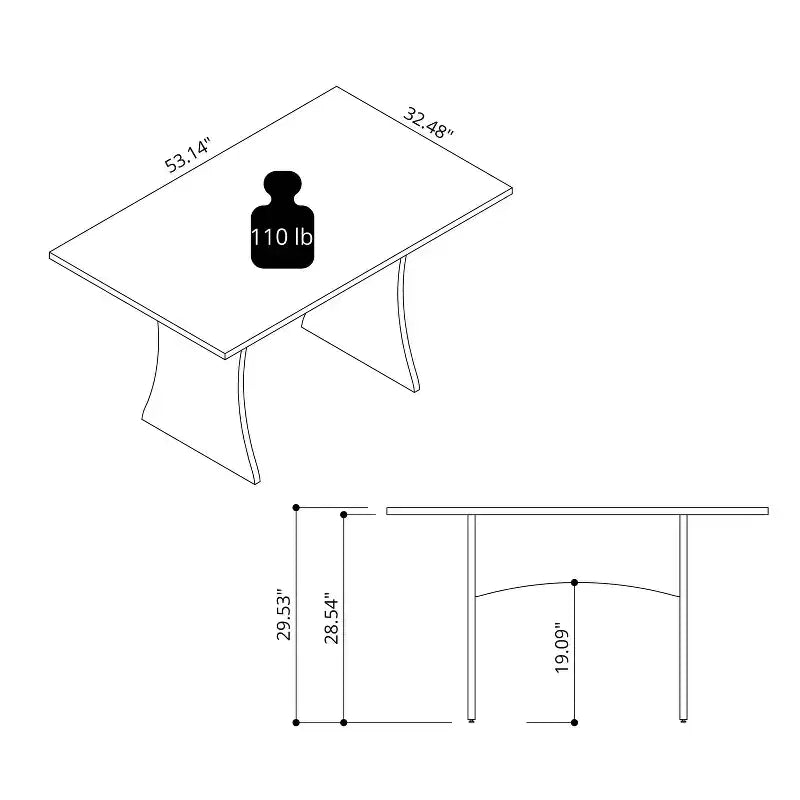 Table de salle à manger Manhattan Comfort Coney de 53,14 po
