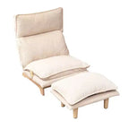 Fauteuil de sol individuel, chaise inclinable avec repose-pieds, canapé individuel de loisirs avec dossier réglable, fauteuil de lecture pour chambre à coucher et salon