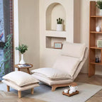 Fauteuil de sol individuel, chaise inclinable avec repose-pieds, canapé individuel de loisirs avec dossier réglable, fauteuil de lecture pour chambre à coucher et salon