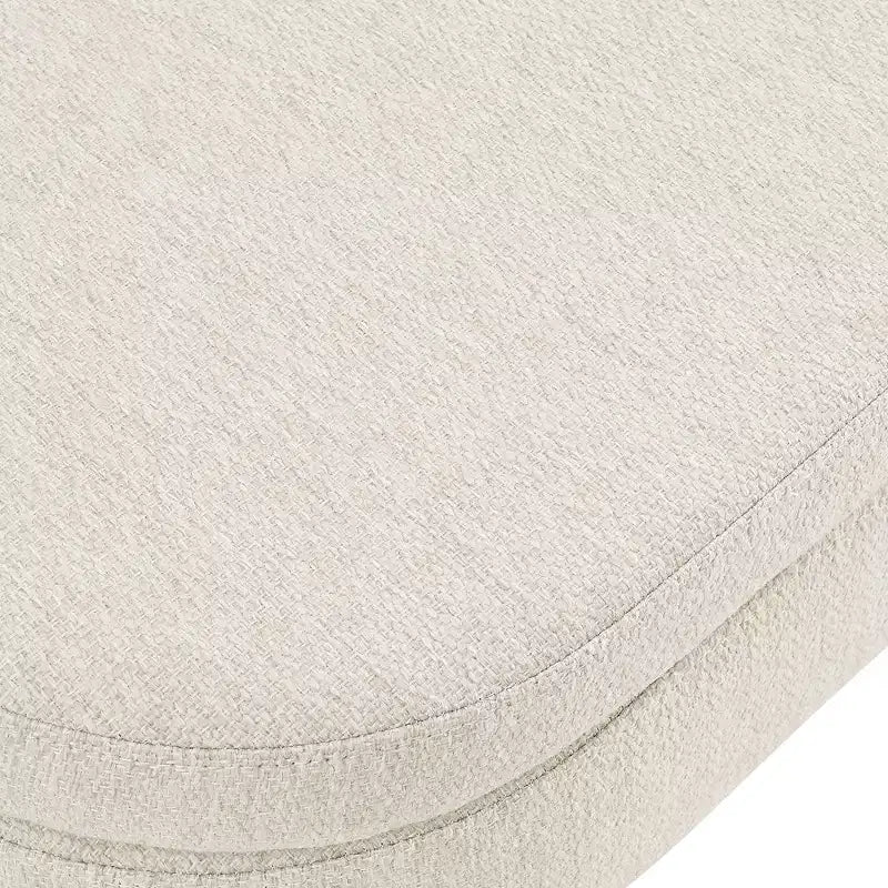 Banc de rangement ottoman, lin gris 43,5x16x16 pieds en bois rembourrés blancs dessus relevable sécurisé repose-pieds ovale charnière de canapé longue pour salon
