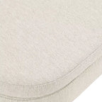 Banc de rangement ottoman, lin gris 43,5x16x16 pieds en bois rembourrés blancs dessus relevable sécurisé repose-pieds ovale charnière de canapé longue pour salon