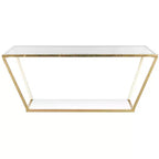 Allene Coffee Table - Gold/Clear - Safavieh