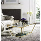 Table basse Allene - Or/Transparent - Safavieh
