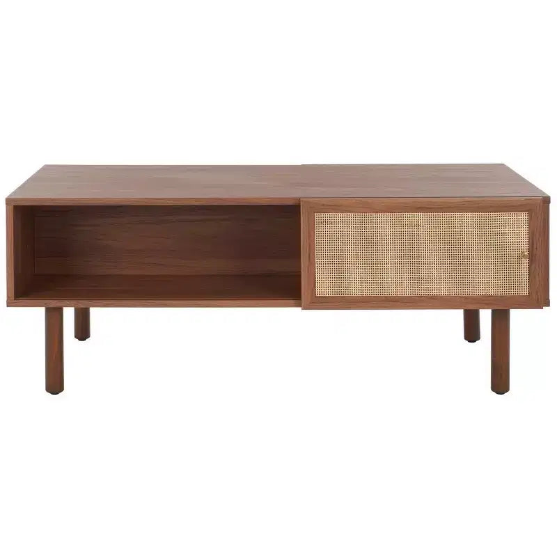 Table basse 2 portes Silvanna - Noyer/Naturel - Safavieh