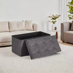 SONGMICS Banc de Rangement Ottoman avec Rangement, Repose-Pieds, Supporte jusqu'à 300 kg pour Chambre à Coucher, Salon