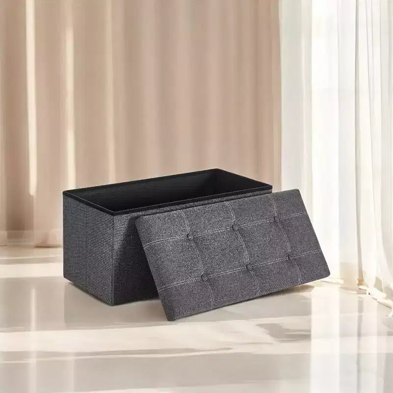 SONGMICS Banc de Rangement Ottoman avec Rangement, Repose-Pieds, Supporte jusqu'à 300 kg pour Chambre à Coucher, Salon
