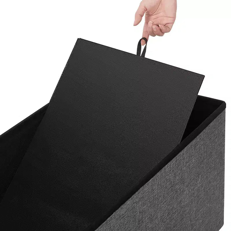 SONGMICS Banc de Rangement Ottoman avec Rangement, Repose-Pieds, Supporte jusqu'à 300 kg pour Chambre à Coucher, Salon