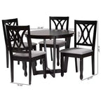 Baxton Studio Aggie, ensemble de 5 meubles de salle à manger modernes en bois