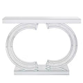 Tribesigns Modern 39-inch Mirrored Console Table with Sparkling Crystal Inlays
