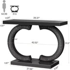 Console de table Tribesigns moderne de 99 cm avec miroirs et incrustations de cristaux scintillants