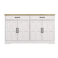 47.95 Sideboard Buffet Cabinet, Farmhouse Storage Cabinet With 2 Drawers And 4 Doors For Home Dining Living Room Kitchen