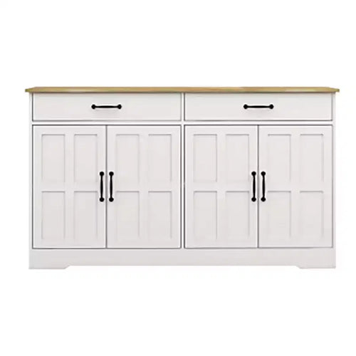 47.95 Sideboard Buffet Cabinet, Farmhouse Storage Cabinet With 2 Drawers And 4 Doors For Home Dining Living Room Kitchen