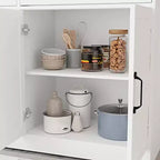 47.95 Buffet bahut, meuble de rangement de ferme avec 2 tiroirs et 4 portes pour salle à manger, salon, cuisine