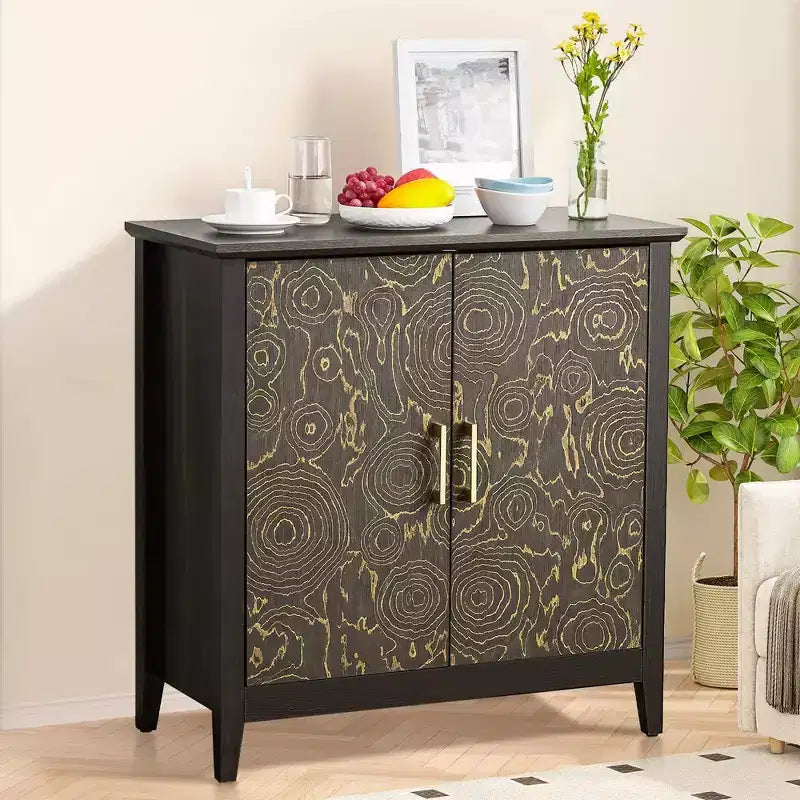 Modern Farmhouse Sideboard Buffet Cabinet with Storage with 2 Doors, Accent Cabinet with Storage