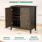 Bahut de salle à manger/buffet de style campagnard moderne avec rangement, 2 portes, meuble d'appoint avec rangement
