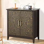 Bahut de salle à manger/buffet de style campagnard moderne avec rangement, 2 portes, meuble d'appoint avec rangement