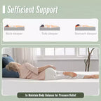 Matelas en mousse à mémoire de forme de 8 pouces FDW Matelas en mousse confortable ondulée de 8 pouces, certifié CertiPUR-US, housse douce amovible, blanc