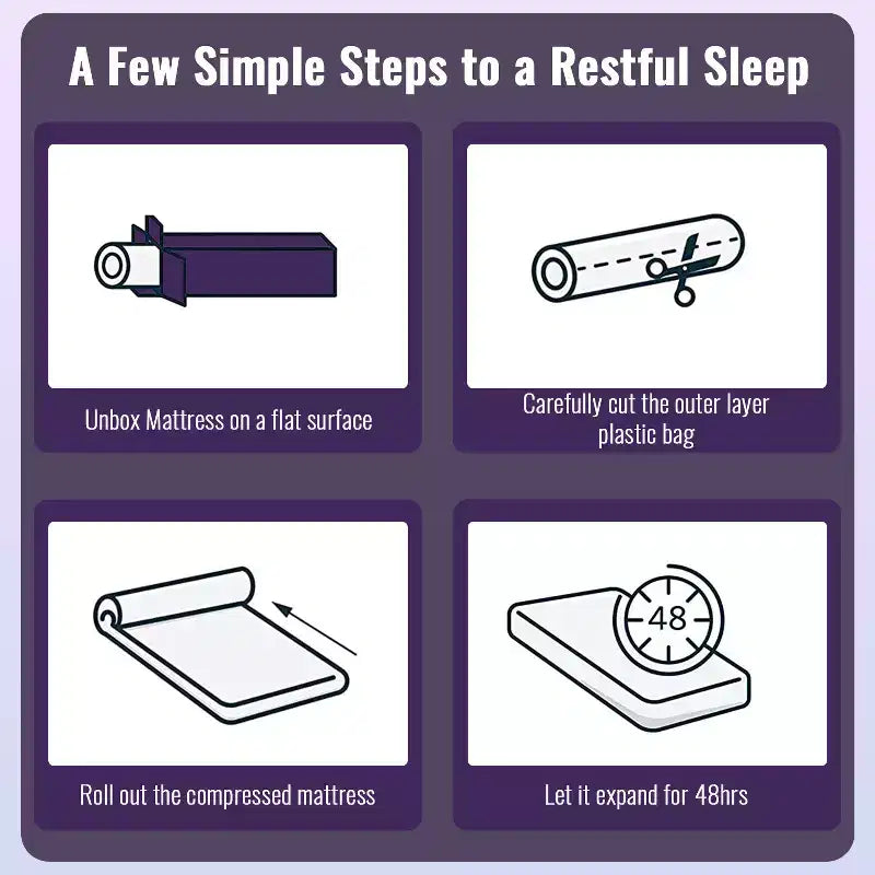 FDW Matelas en mousse à mémoire de forme 5 pouces avec gel rafraîchissant au charbon de bambou CertiPUR-US, respirant pour un sommeil plus frais, blanc