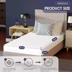 Matelas en mousse à mémoire de forme gel FDW de 6 pouces, matelas en boîte avec housse zippée lavable et amovible, sans fibre de verre, certifié CertiPUR-US