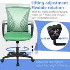 Chaise de bureau FDW à dossier mi-haut, fauteuil pivotant pour PC avec soutien lombaire, hauteur réglable, chaise d'ordinateur de bureau confortable en maille avec accoudoir