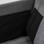 Canapé 2 places HOMCOM en tissu avec clous décoratifs et accoudoirs arrondis, pour salon et chambre