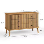 Commode à 6 tiroirs pour chambre à coucher, commode double