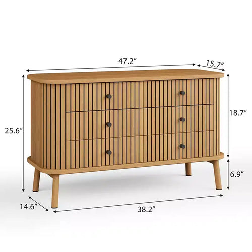 Commode à 6 tiroirs pour chambre à coucher, commode double