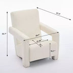 Hyleory Fauteuil d'appoint moderne, fauteuil crapaud en polaire d'agneau rembourré pour salon, salle de maquillage, chambre à coucher (lot de 2)