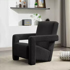 Hyleory Fauteuil d'appoint moderne, fauteuil crapaud en polaire d'agneau rembourré pour salon, salle de maquillage, chambre à coucher (lot de 2)