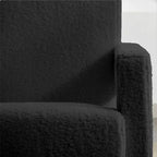 Hyleory Fauteuil d'appoint moderne, fauteuil crapaud en polaire d'agneau rembourré pour salon, salle de maquillage, chambre à coucher (lot de 2)