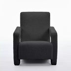 Hyleory Fauteuil d'appoint moderne, fauteuil crapaud en polaire d'agneau rembourré pour salon, salle de maquillage, chambre à coucher (lot de 2)
