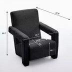 Hyleory Fauteuil d'appoint moderne, fauteuil crapaud en polaire d'agneau rembourré pour salon, salle de maquillage, chambre à coucher (lot de 2)