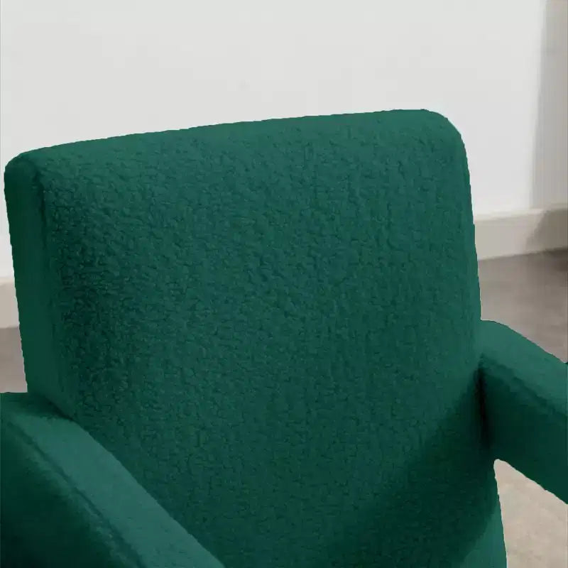 Hyleory Fauteuil d'appoint moderne, fauteuil crapaud en polaire d'agneau rembourré pour salon, salle de maquillage, chambre à coucher (lot de 2)
